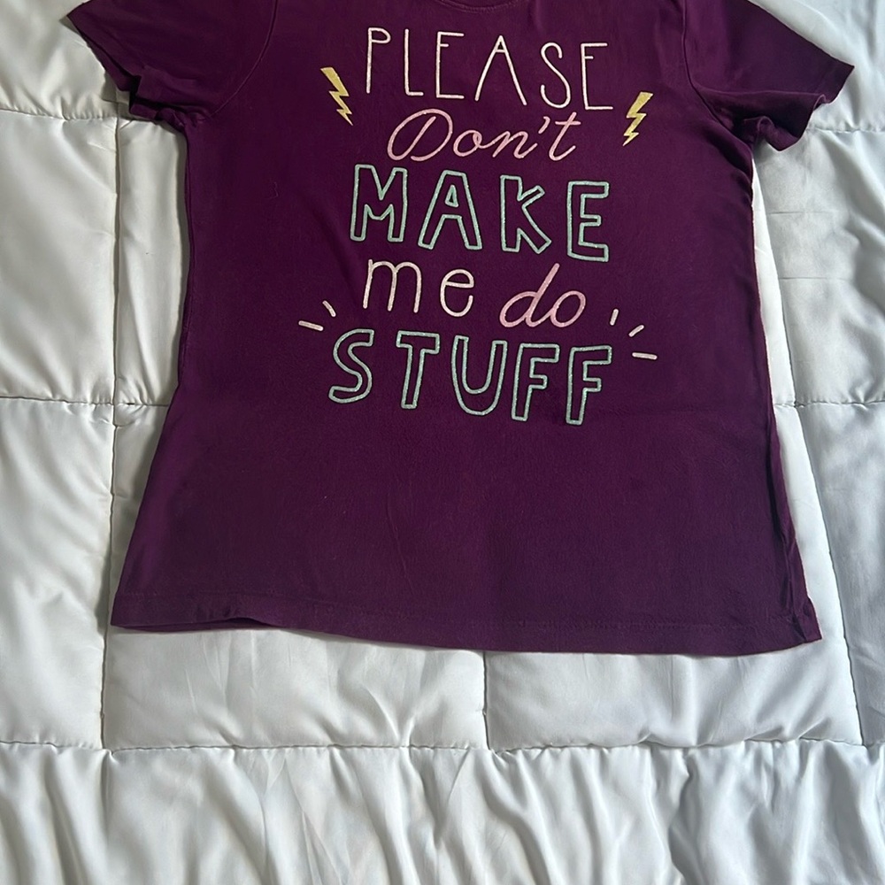 Wonder Nation Purple Short Sleeve Tee Casual Graphic